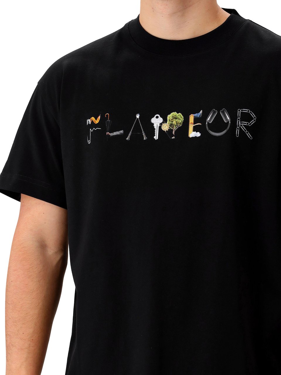 FLÂNEUR Objects T-Shirt | Black Zwart