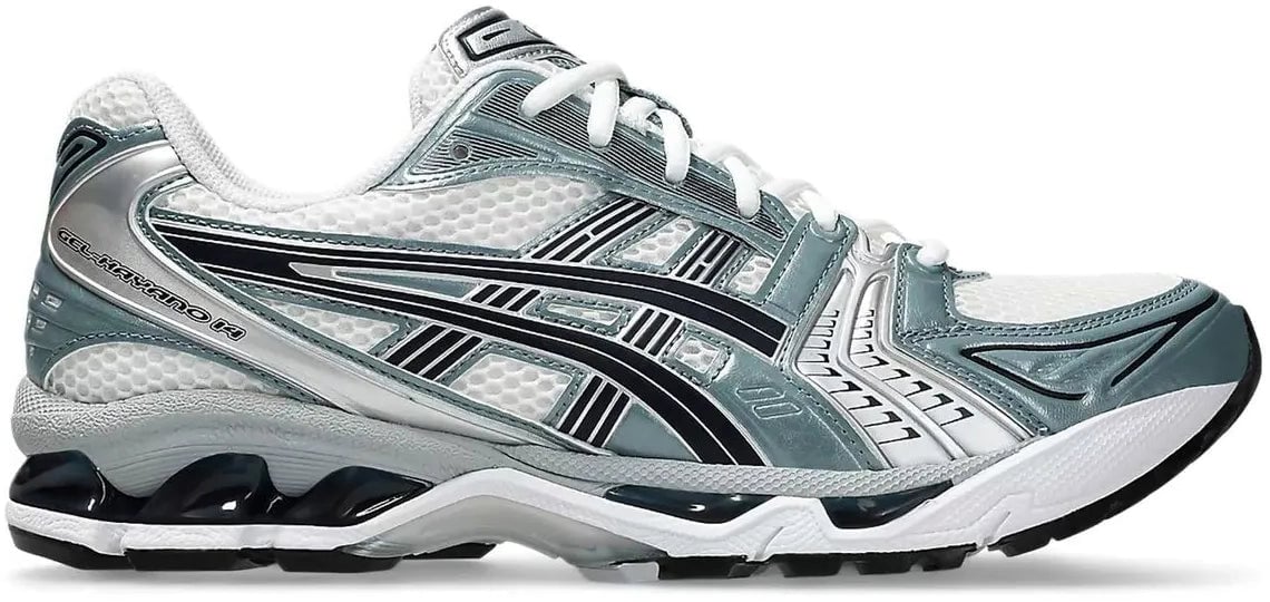 Asics Gel-Kayano 14 White Fjord Grey Blauw