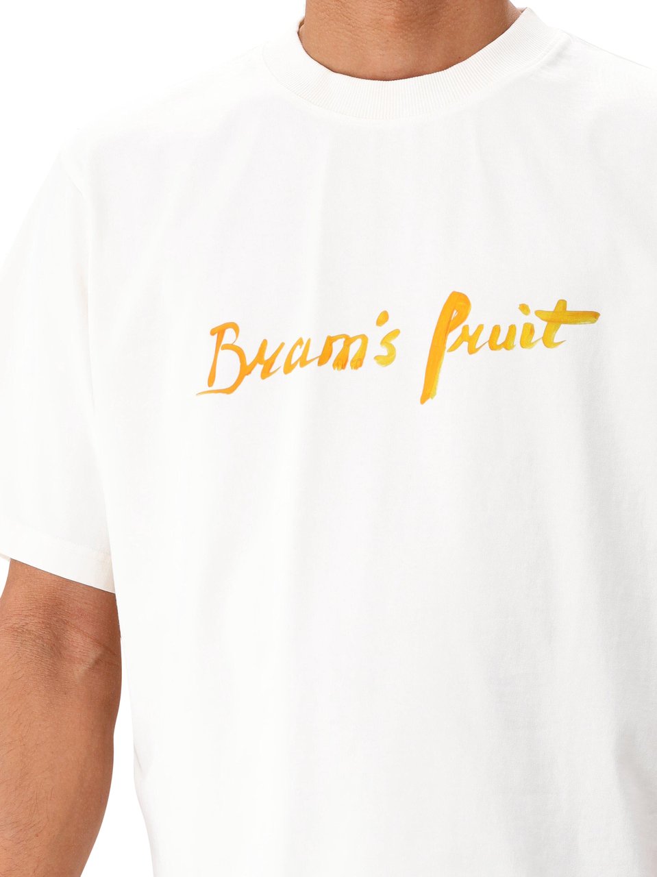 Bram's Fruit Mum's Script Logo T-Shirt - White Wit