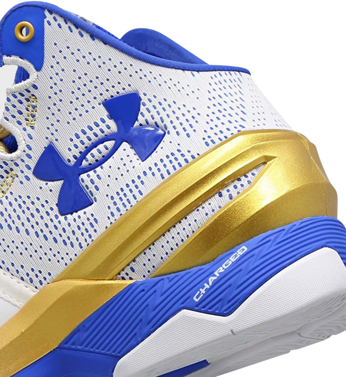 Under Armour Under Armour Curry 2 Retro Basketbalschoen Wit Goud Goud