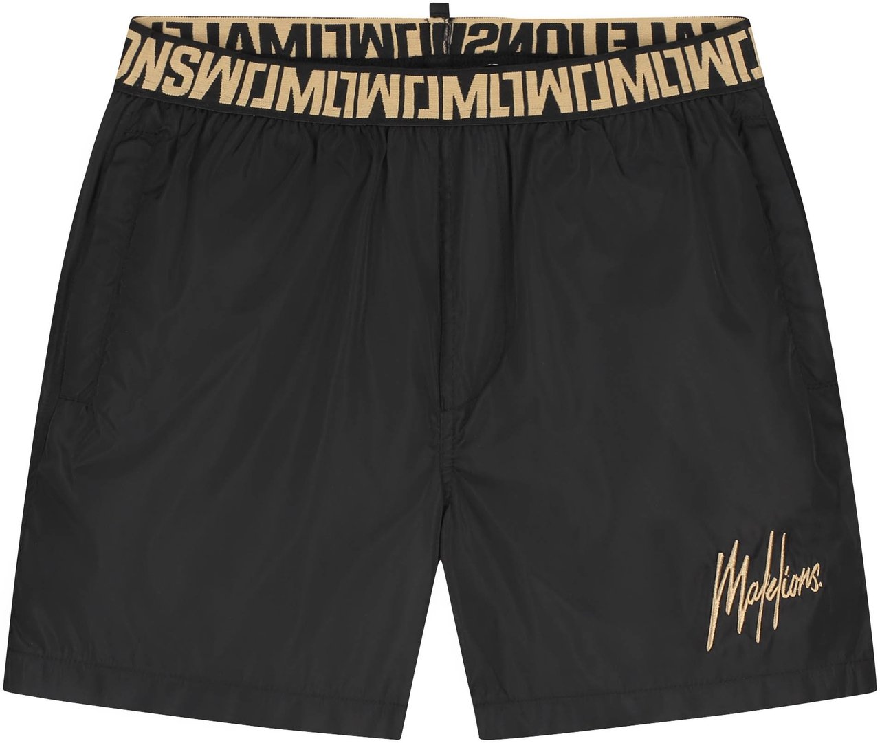 Malelions Malelions Men Venetian Swim Shorts Zwart