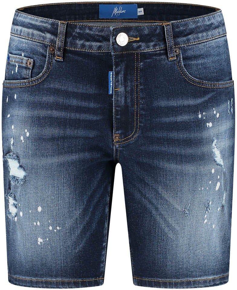 Malelions Malelions Men Denim Shorts Blauw