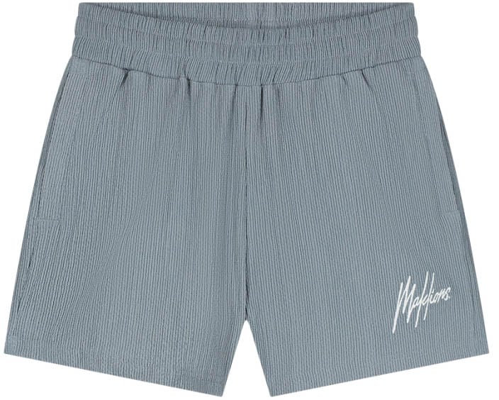 Malelions Malelions Women Seersucker Shorts Grijs