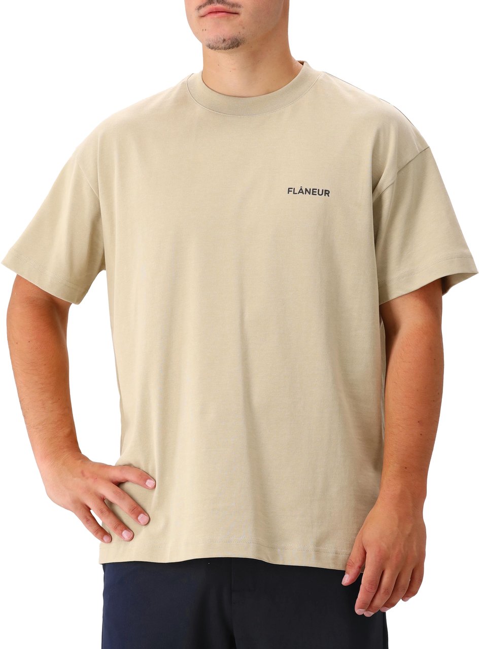 FLÂNEUR Logo T-Shirt Beige Beige