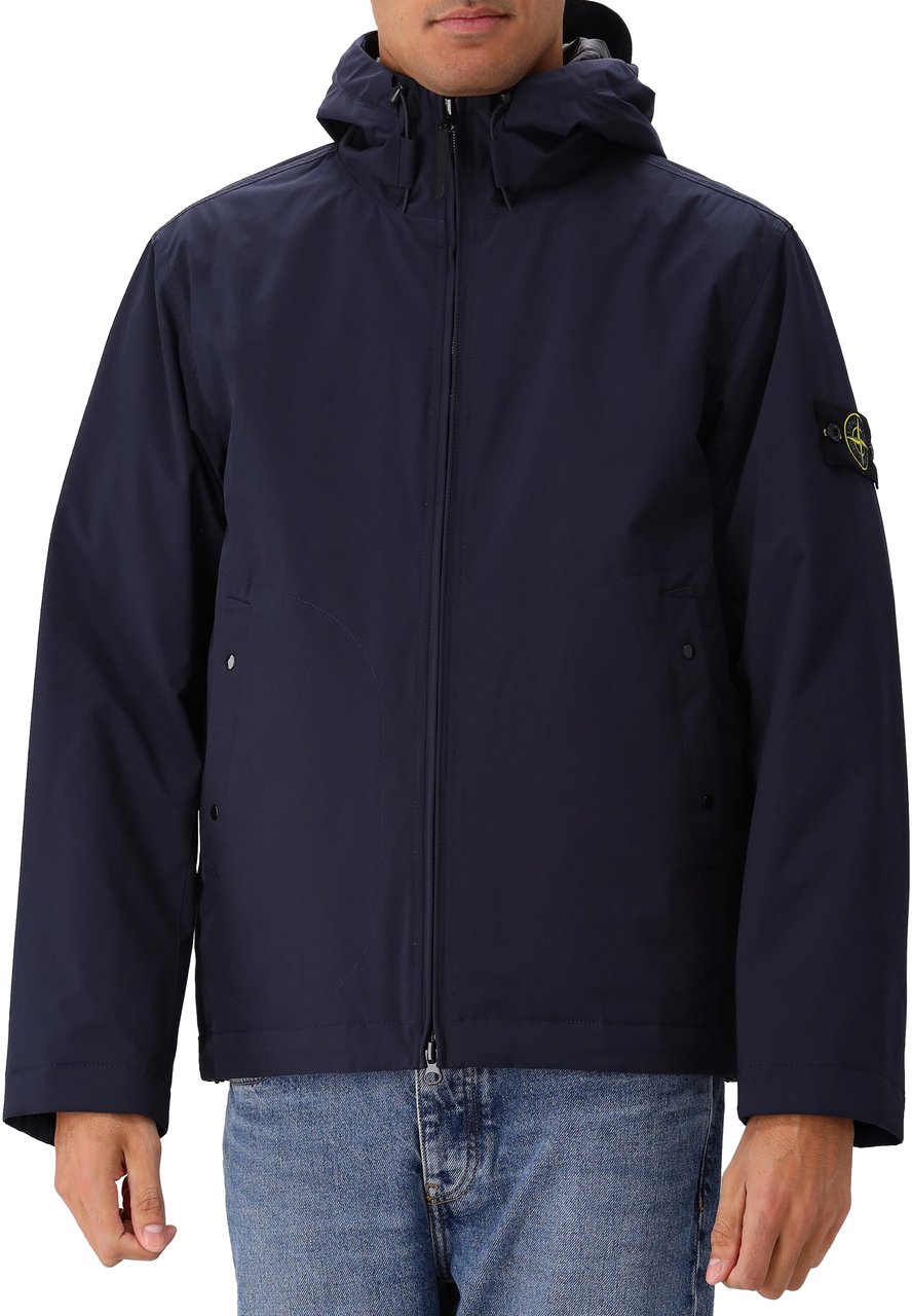 Stone Island Short Parka Blauw