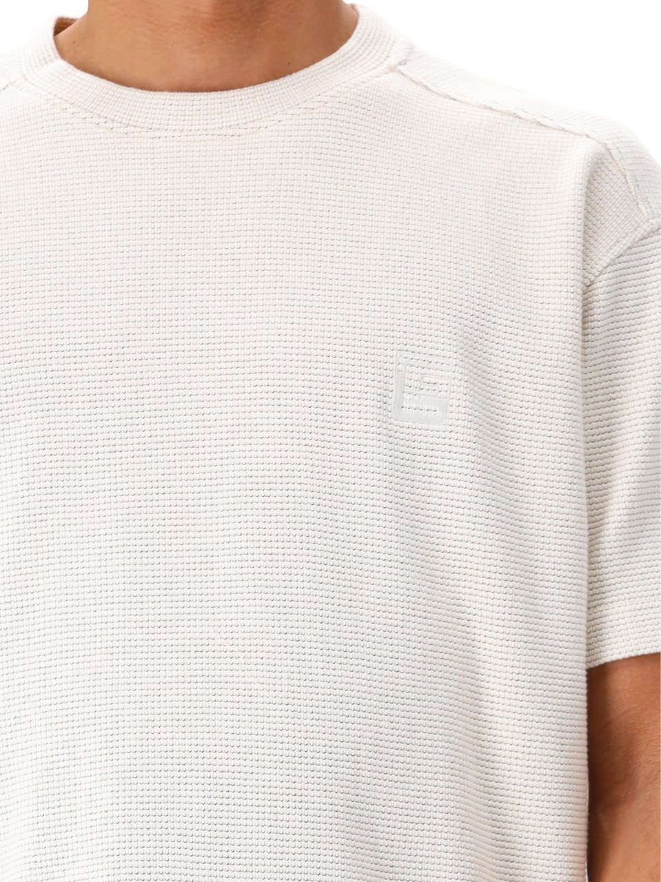 Genti Genti T-shirt Beige Monogram Oversized Fit Beige
