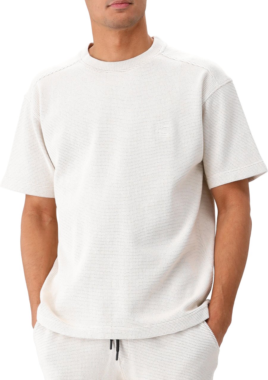 Genti Genti T-shirt Beige Monogram Oversized Fit Beige