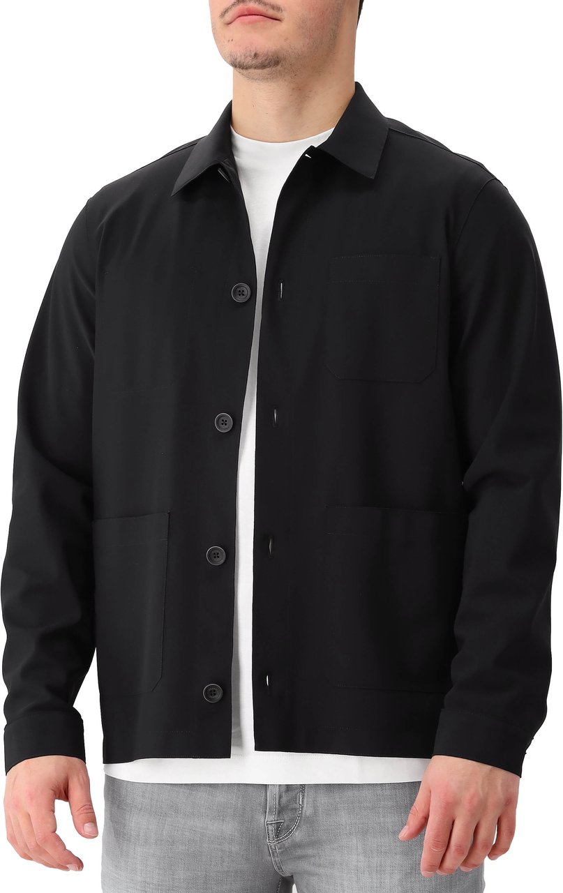 Herno Herno Overshirt Zwart Knitted Jacket Zwart