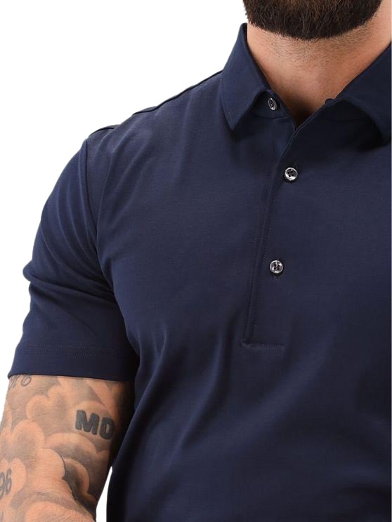 Valenza Valenza Polo Supima Polo Schiller Navy Blue Blauw