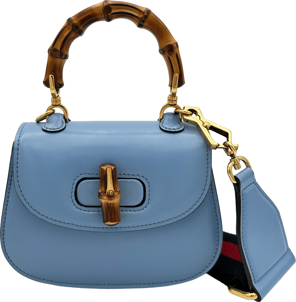 Gucci Gucci Mini Bamboo - Blue Blauw