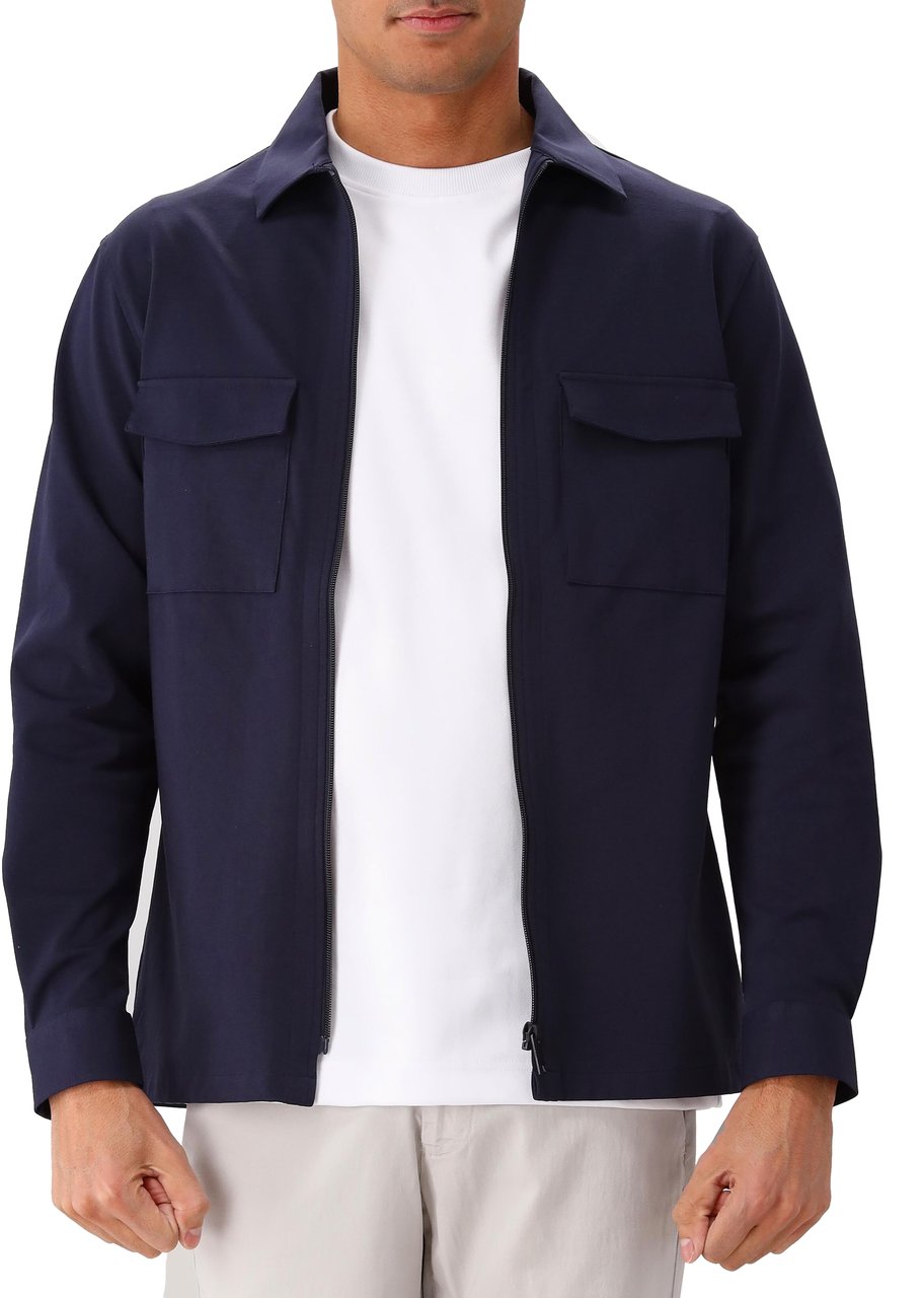 Genti Genti  Overshirts Donkerblauw S2095-1967 Blauw