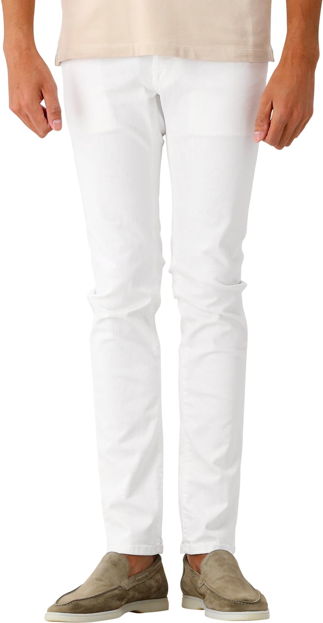 Jacob Cohen Heren Super Slim Fit Nick Wit Wit