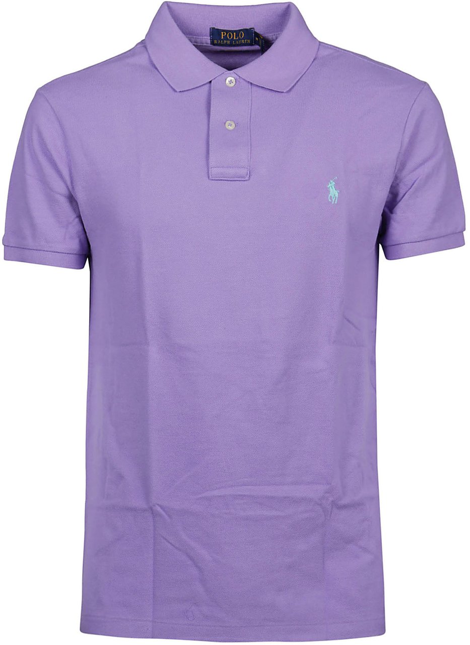 Ralph Lauren Short Sleeve Slim Polo Shirt Pink & Purple Roze