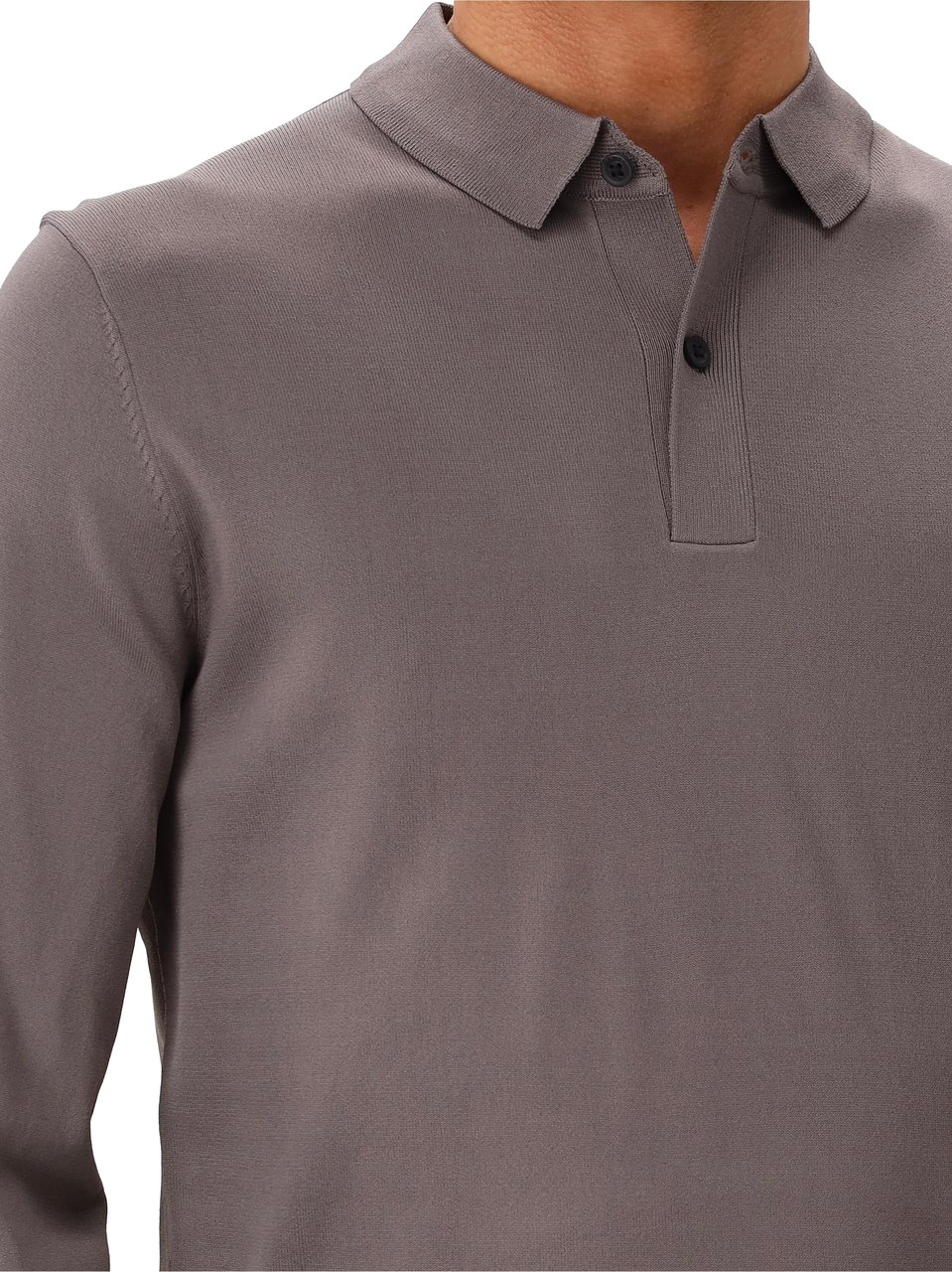 Genti Genti Longsleeve Polo Bruin Bruin
