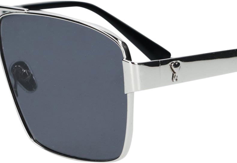 AMI Paris AMI Paris Zonnebril 75007 Silver/Black Grijs
