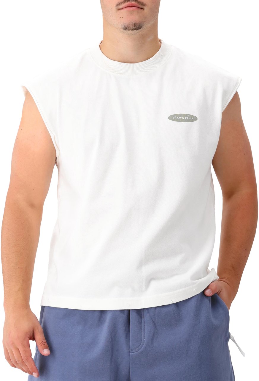 Bram's Fruit Bram's Fruit T-shirt Wit F*ck Off Sleevless Wit