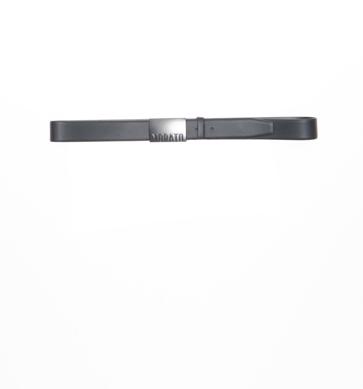 Antony Morato 35MM LEATHER BELT WITH PLAQUE. Zwart