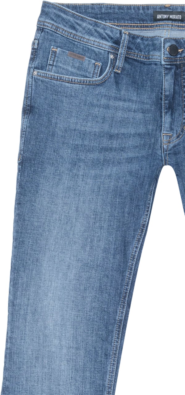 Antony Morato JEANS OZZY TAPERED FIT IN STRETCH BLUE DENIM ICONIC LOOK Blauw