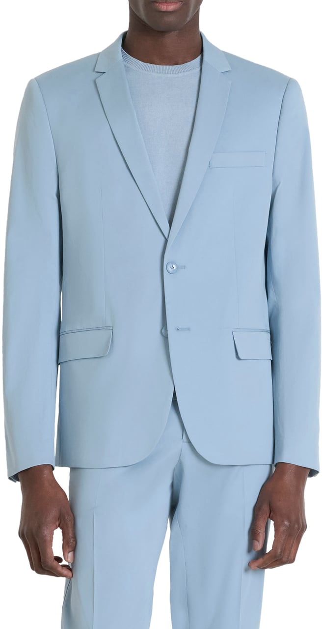 Antony Morato JACKET BONNIE SLIM FIT IN STRETCH TWILL COTTON LYOCELL BLEND FABRIC Blauw