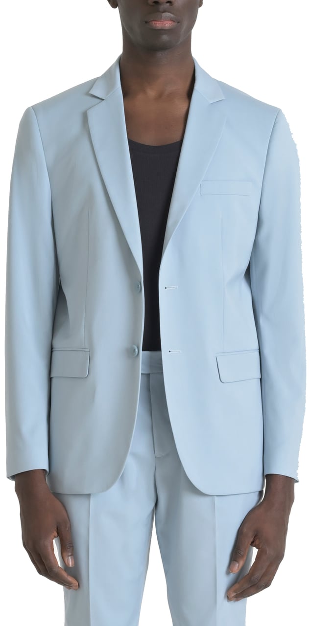 Antony Morato JACKET CORA REGULAR STRAIGHT FIT IN STERTCH VISCOSE BLEND FABRIC Blauw