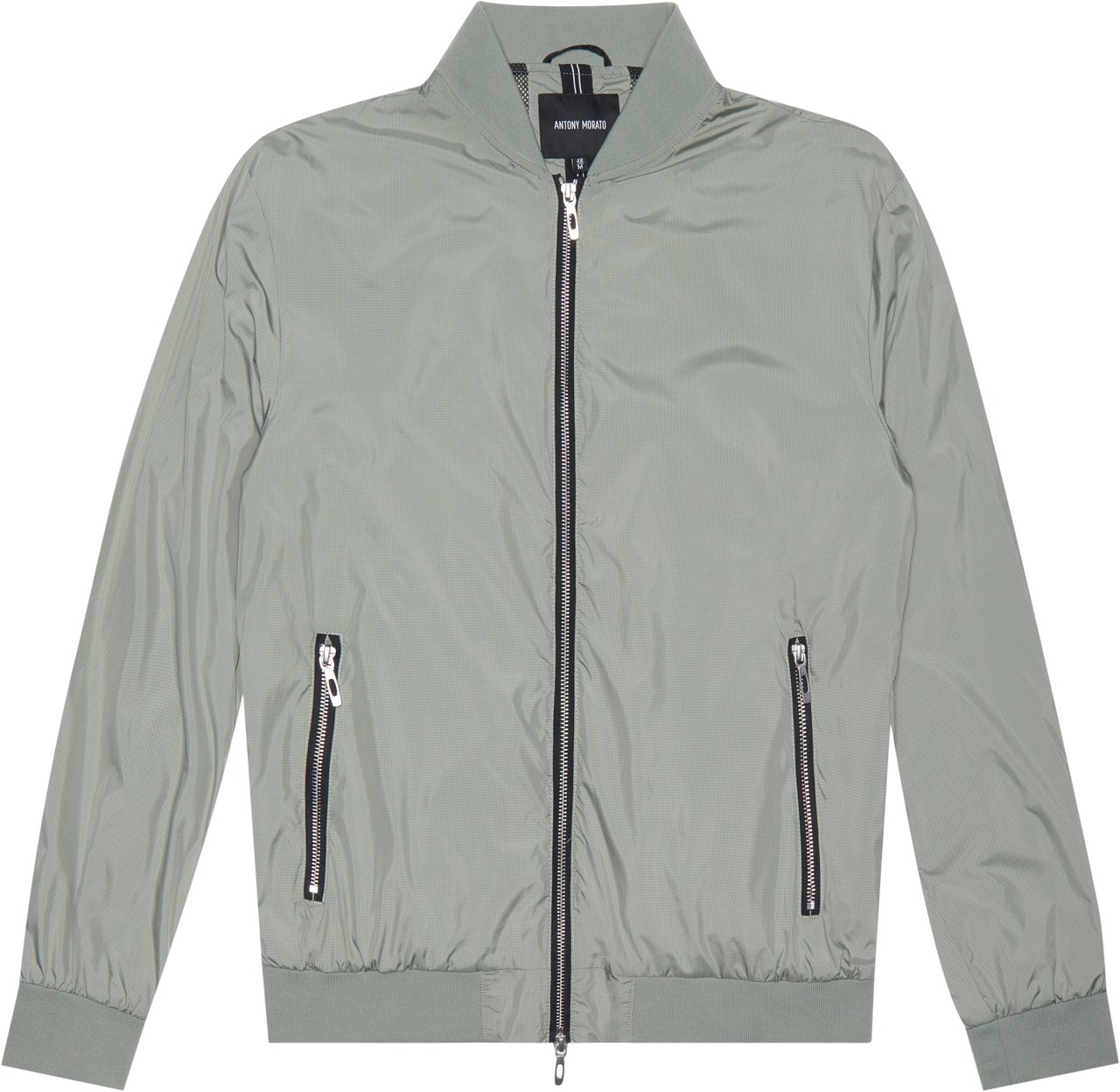 Antony Morato REGULAR FIT SHOULDER PIECE IN RIB STOP TECHNICAL FABRIC WITH LOGO PLAQUE Grijs