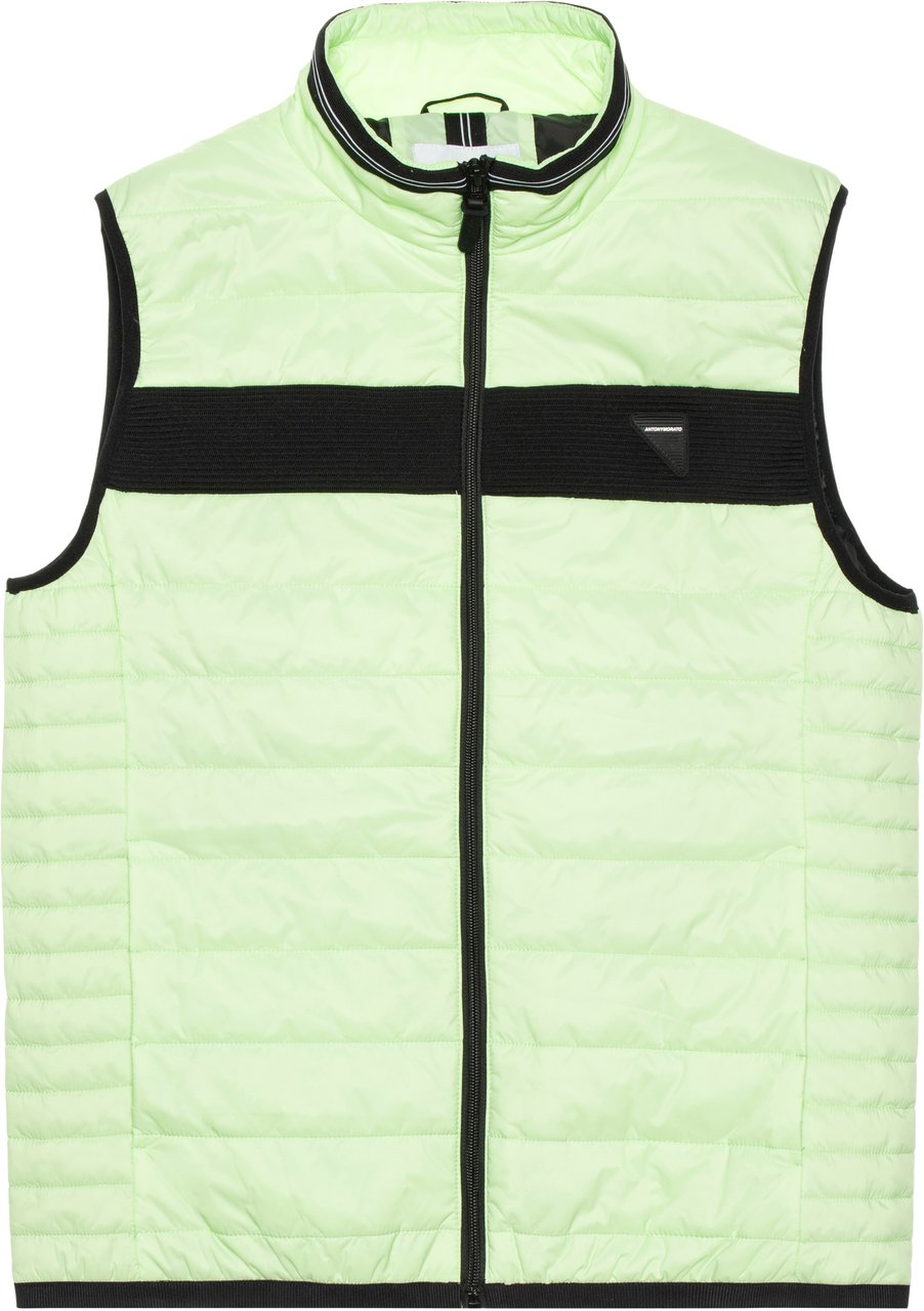 Antony Morato SLIM FIT SLEEVELESS JACKET WITH LOGO PATCH Groen