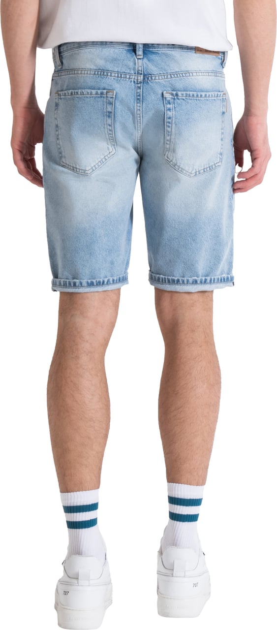 Antony Morato ARGON SLIM FIT DENIM SHORTS IN BLUE RIGID DENIM Blauw