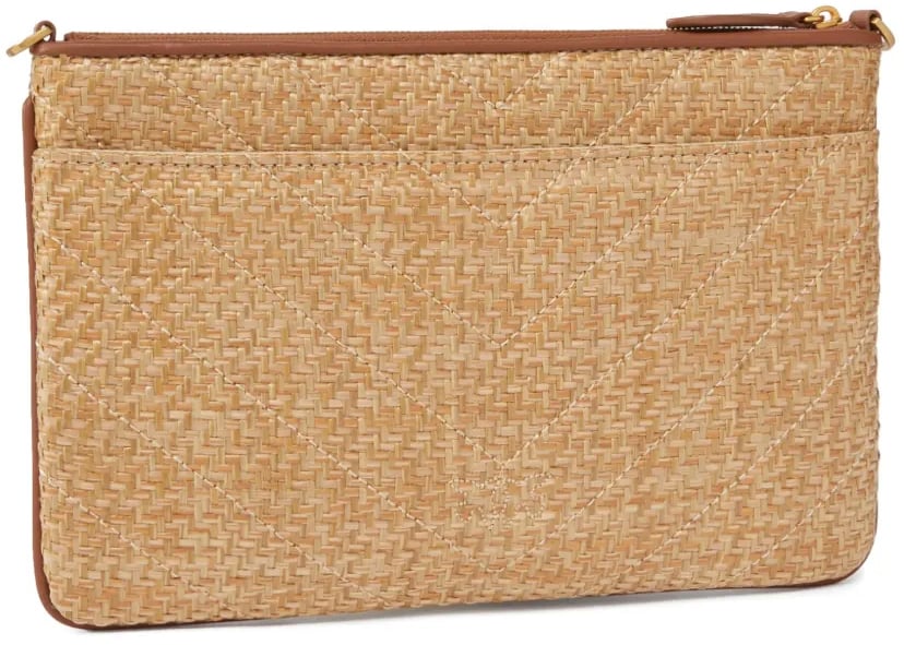 Pinko Flat Classic Raffia Beige