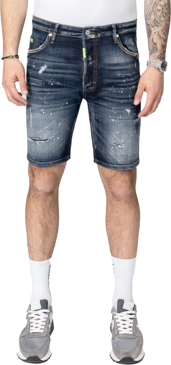 My Brand Green Line Short Jeans Blauw