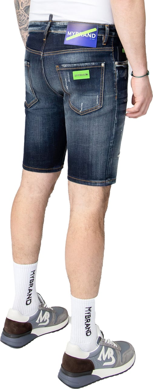 My Brand Green Line Short Jeans Blauw