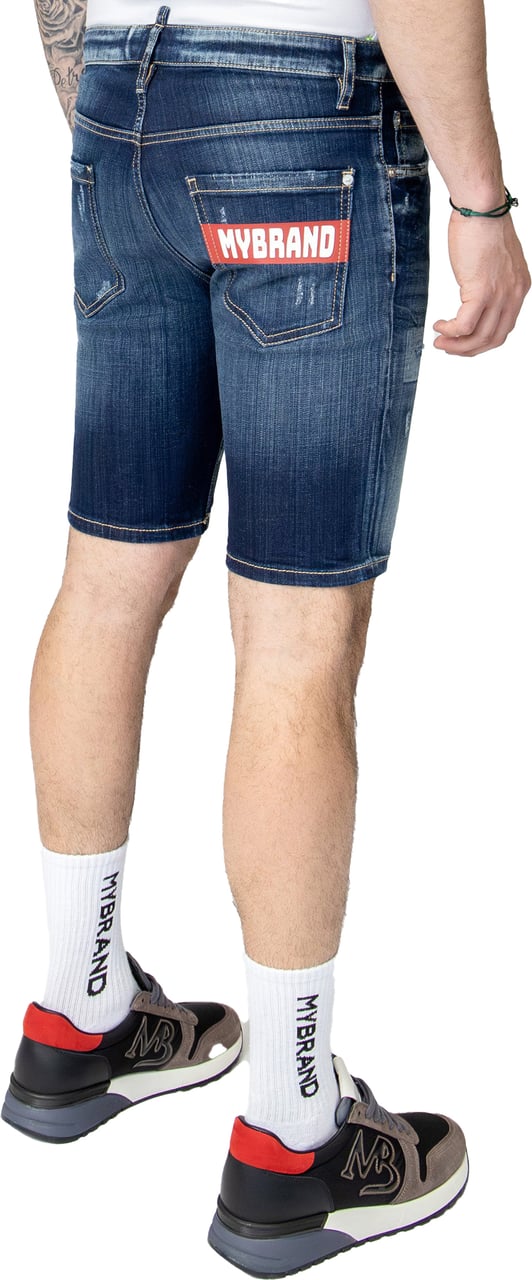 My Brand Red Bar Short Jeans Blauw