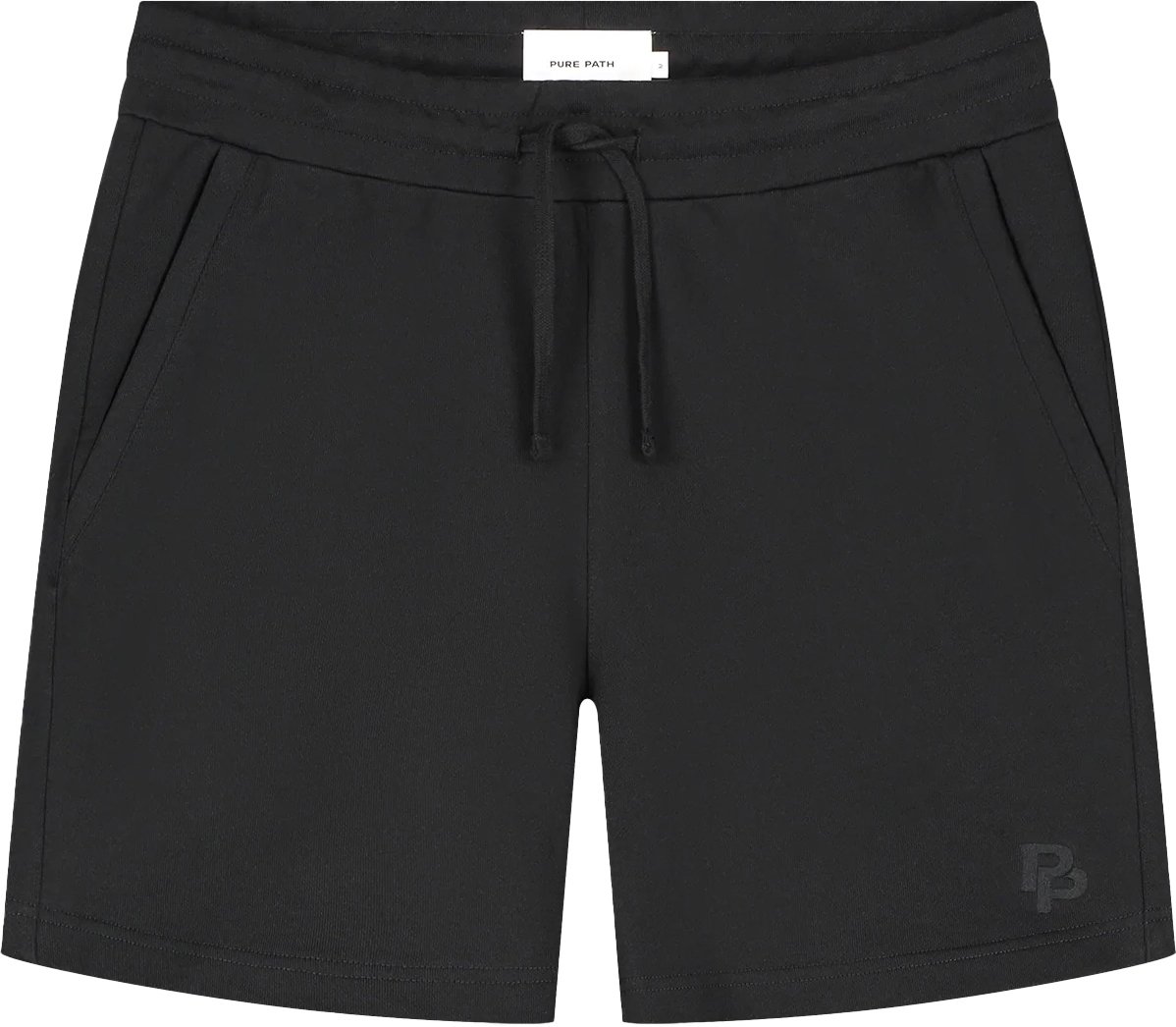 Pure Path Initials Sweat Short Black 25010525 Zwart