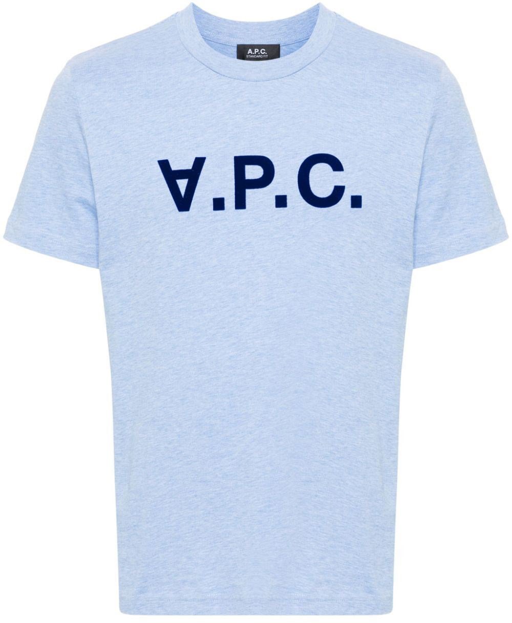 A.P.C. t-shirt light blue Blauw