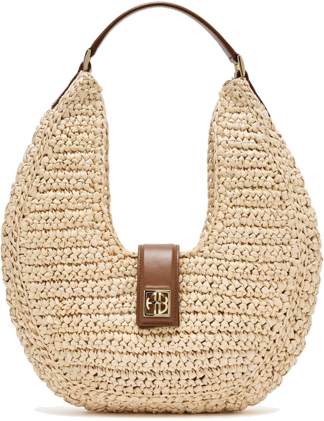 Anine Bing tas beige raffia Beige