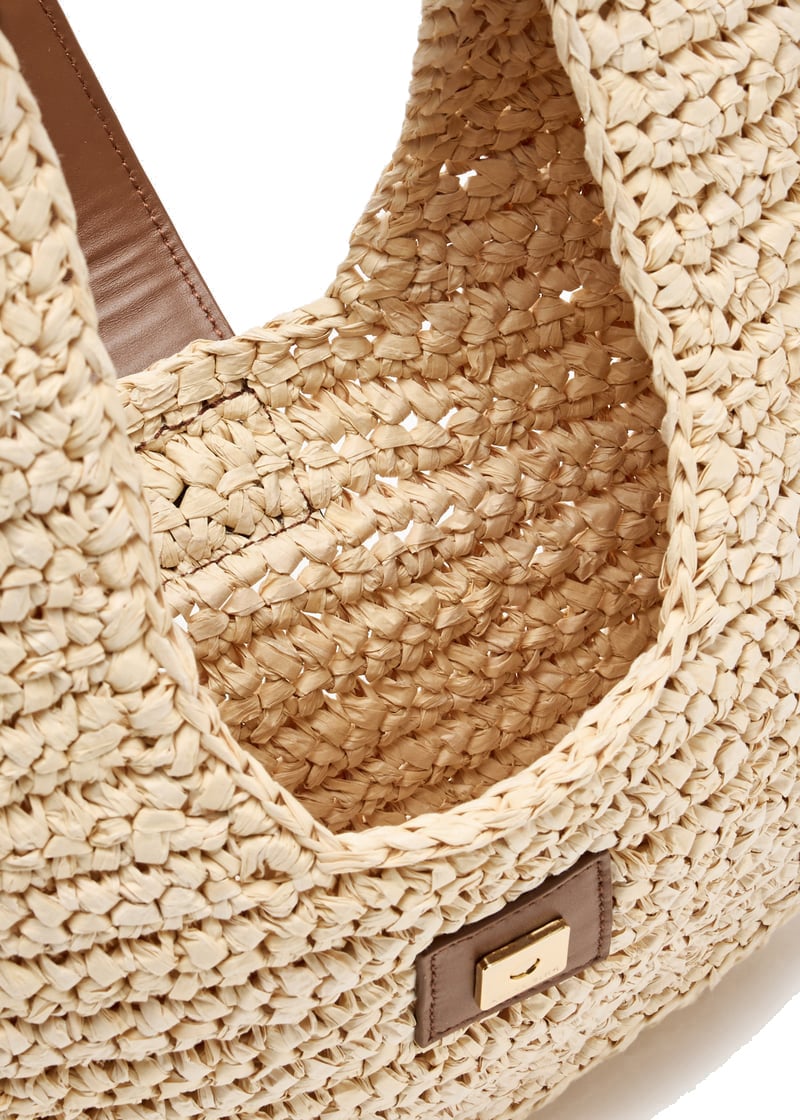 Anine Bing tas beige raffia Beige