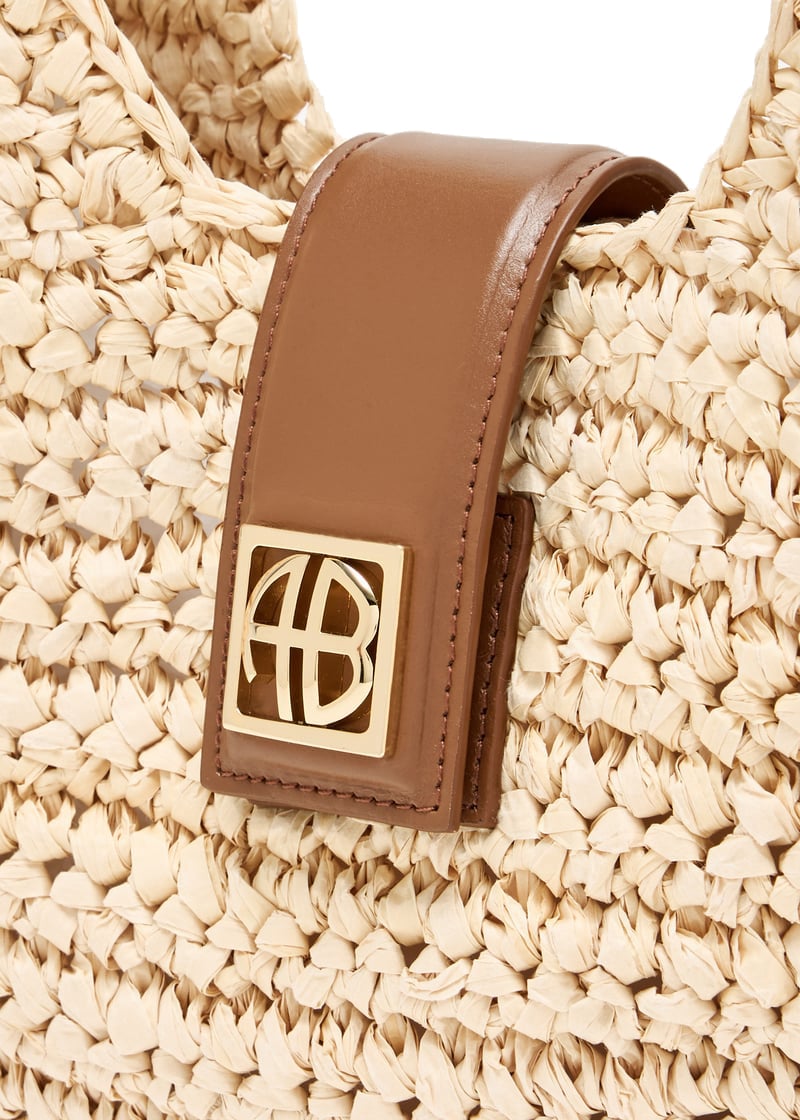Anine Bing tas beige raffia Beige