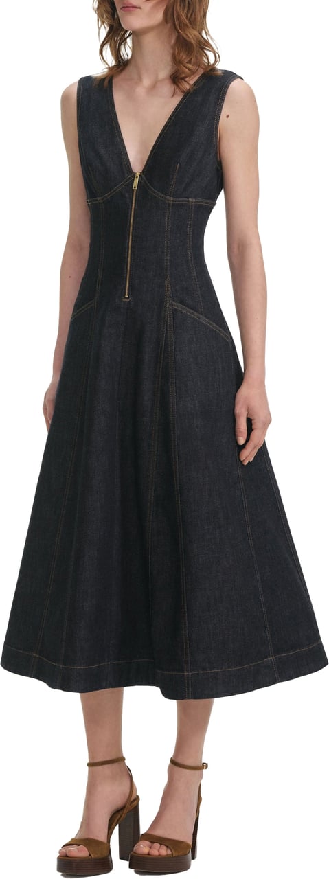 Self-Portrait dress jeans blue Blauw