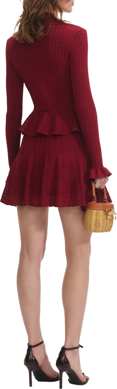 Self-Portrait dress burgundy Rood
