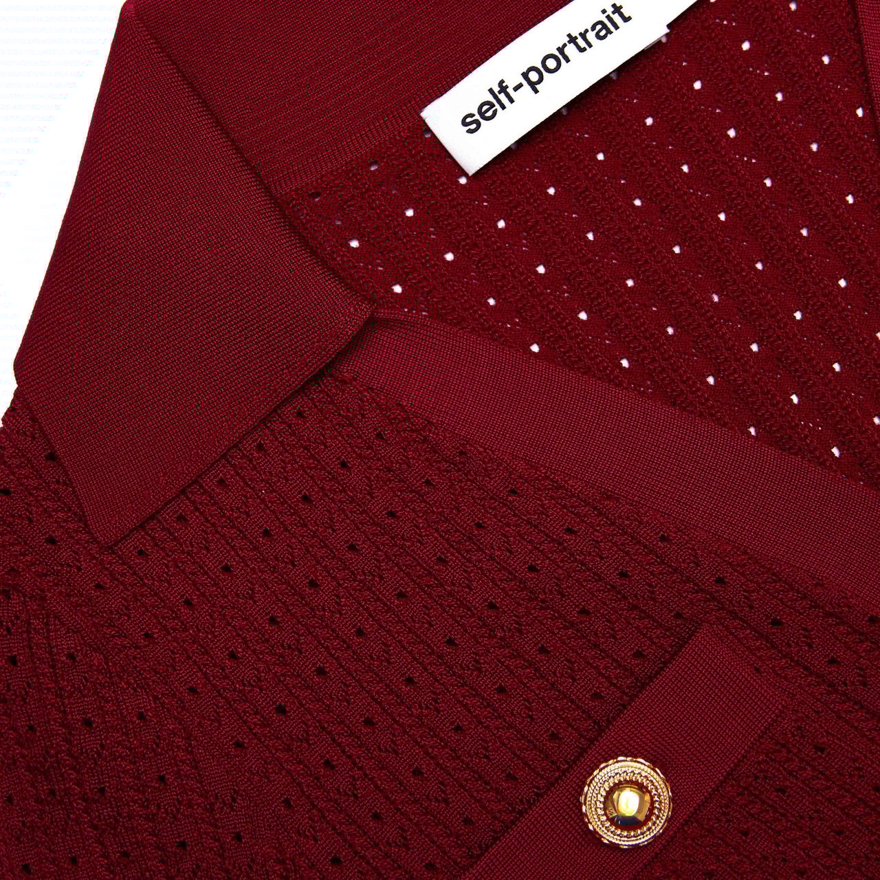 Self-Portrait dress burgundy Rood
