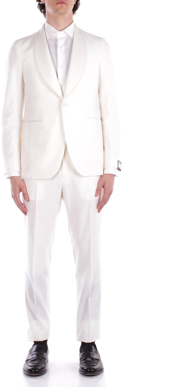 Tagliatore Dresses Cream Wit
