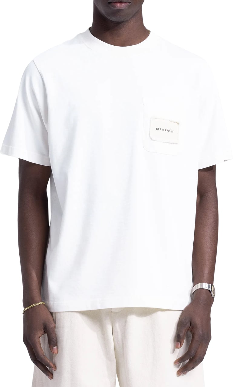 Bram's Fruit Bram's Fruit T-shirt Wit Chest Pocket Wit