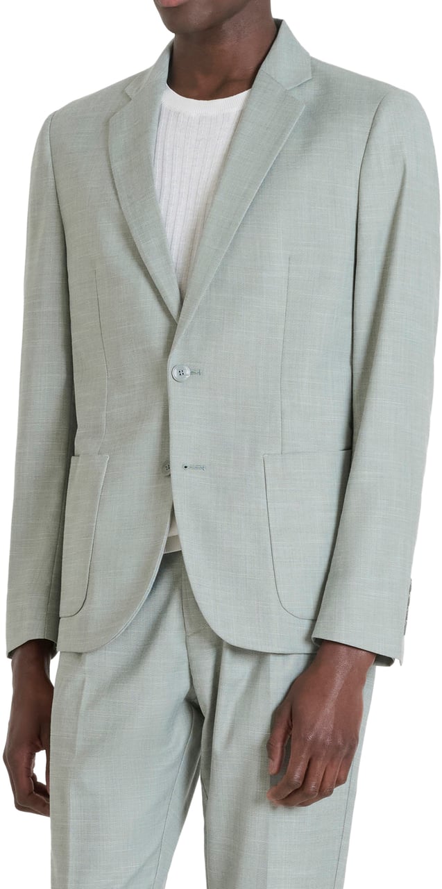 Antony Morato JACKET JULIE SLIM FIT IN SLUB STRETCH VISCOSE BLEND FABRIC Groen