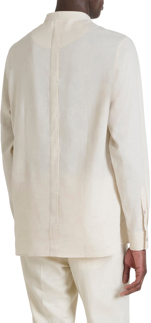 Antony Morato SHIRT KILIS RELAXED FIT IN SOFT TOUCH LINEN VISCOSE BLEND FABRIC Beige
