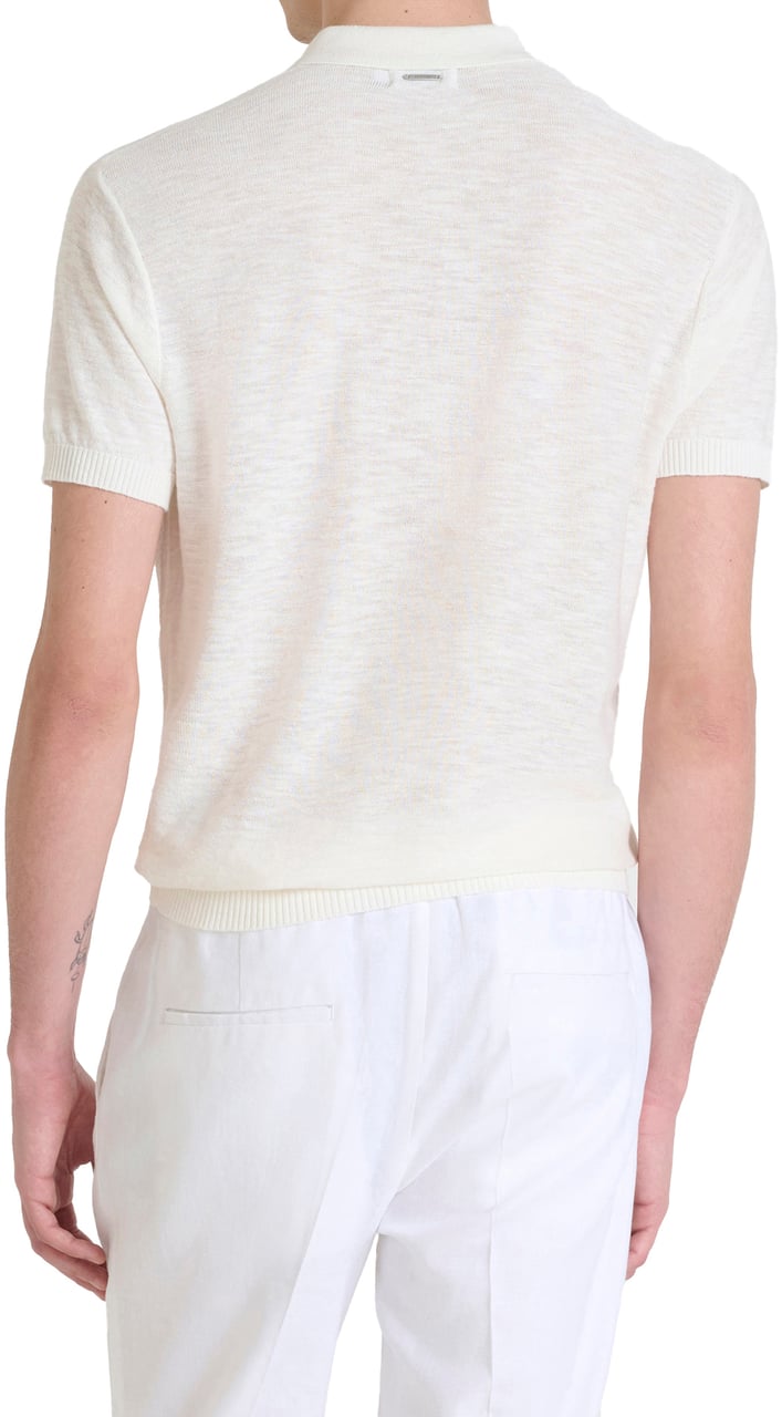 Antony Morato SWEATER REGULAR FIT IN LINEN BLEND SOFT YARN WITH LOGOED METAL BADGE Beige
