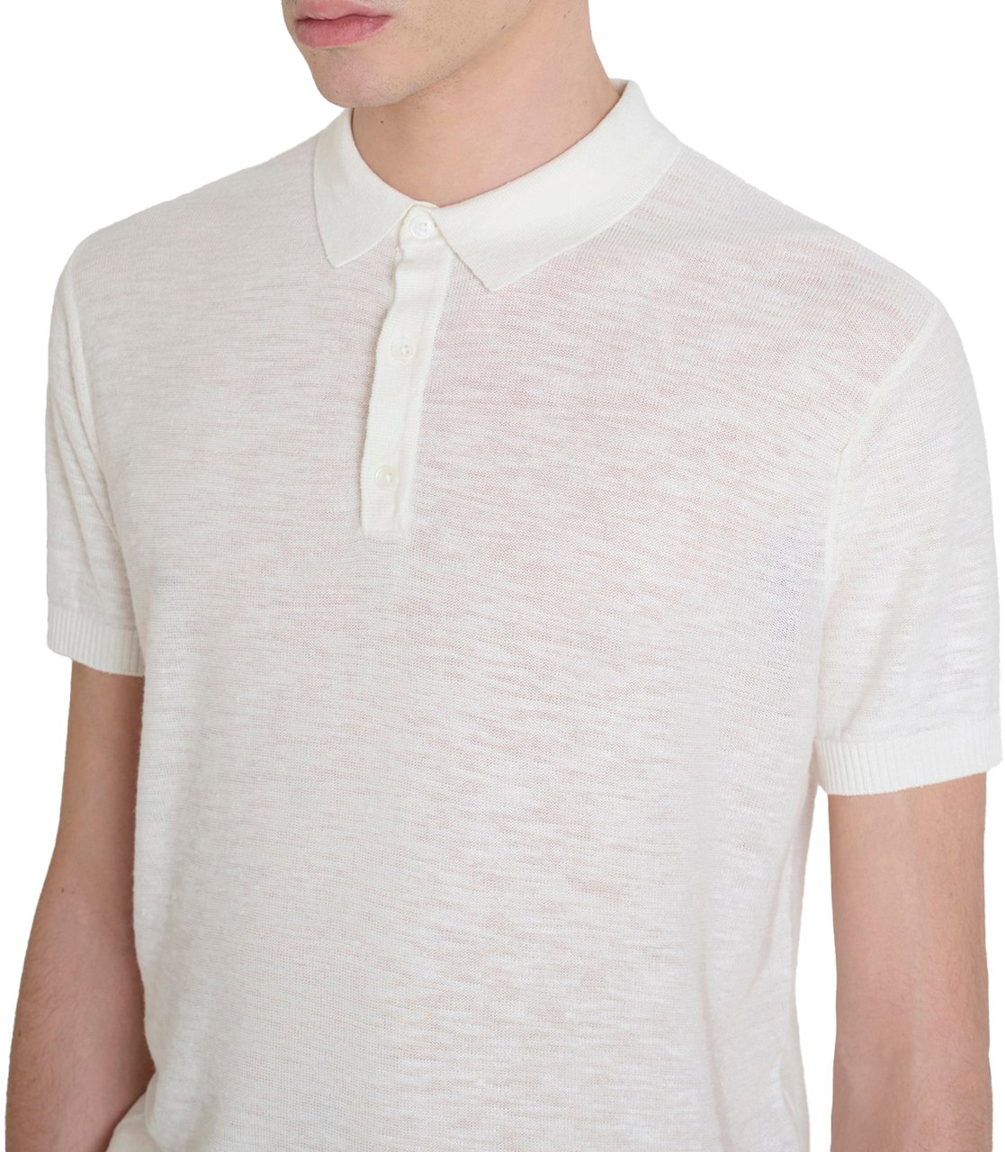 Antony Morato SWEATER REGULAR FIT IN LINEN BLEND SOFT YARN WITH LOGOED METAL BADGE Beige