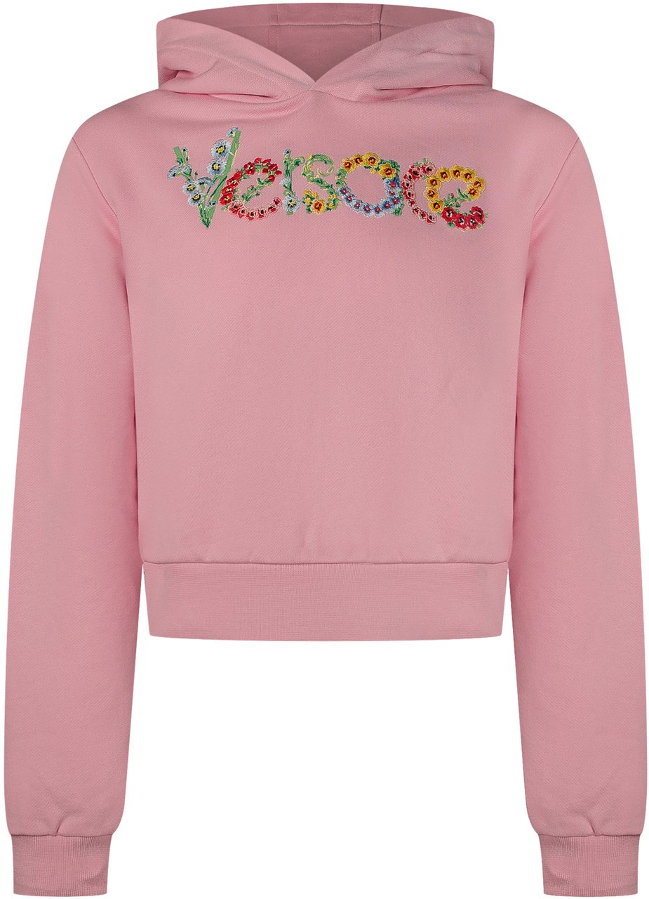 Versace Felpa con Cappuccio Fleece Roze