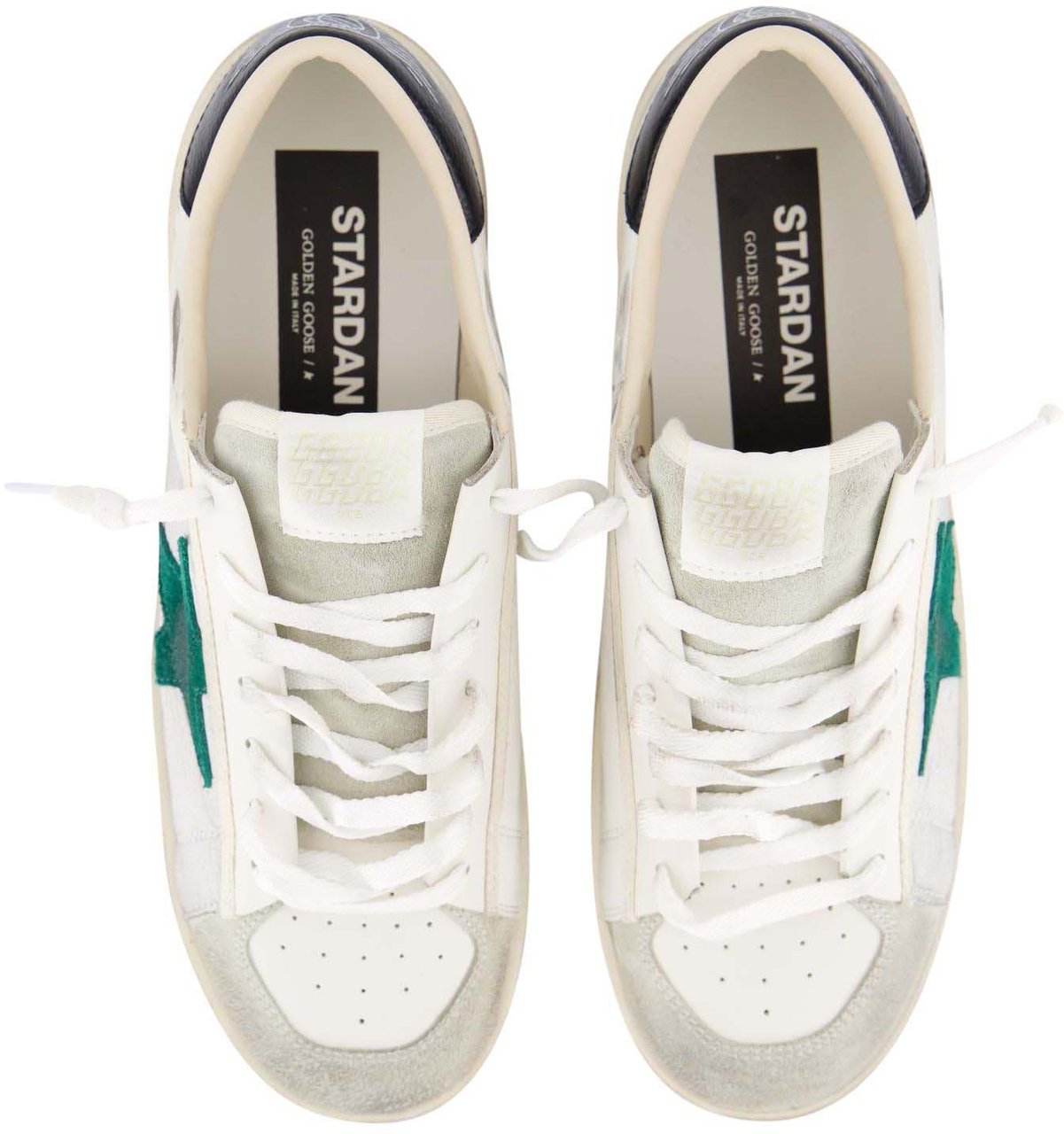 Golden Goose Sneakers Whitesilverblackgreen Wit