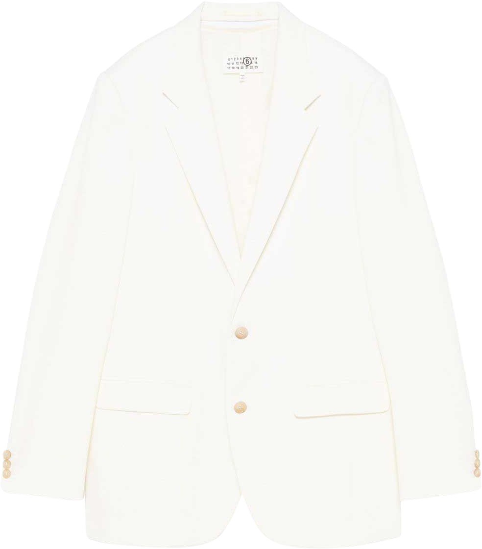 MM6 Maison Margiela Jackets Ivory Wit