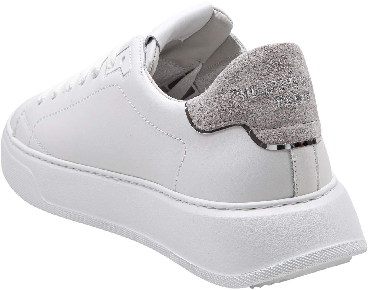 Philippe Model Philippe model sneakers temple low man in leather color white/grey Wit