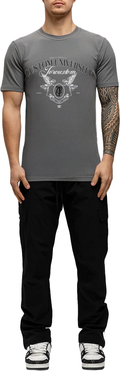 JORCUSTOM Custom Slim Fit T-Shirt Antracite Grijs
